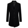 Baoxiniao Men's Business Formal Peak Lapel Wool Blend Overcoat