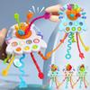 Baby Flying Saucer Rocket Pull String Teether Toys Montessori Sensory Educational Finger Grasp Training Early Cute Learning Toys