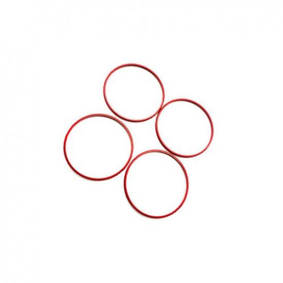 For Mercedes-Benz GLC 2016- Aluminum Red Inner Door Horn Frame Cover Trim 4X