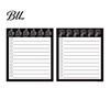 Small List Pad Magnetic Notepad, Thick Paper Tear-off Checklist Planner, Black Bordered Retro Reminder Board Design Task Organizer for Grocery