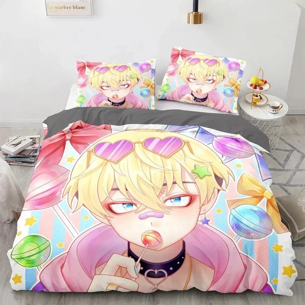 Comforter 3D Printed Anime Tokyo Avengers Manjiro Sano Bedding Set Boys Girls Twin Queen Size Bed Kids Adult