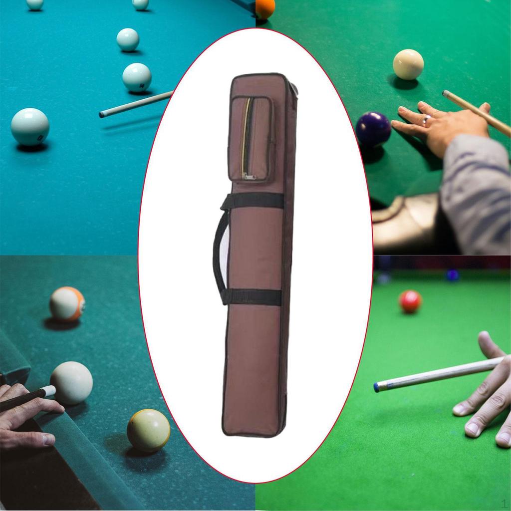 8 Holes Pool Cue Case Billiard Rod Storage Bag with External Pocket Equipment Carrier Pouch