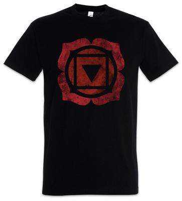 Chakra Muladhara Root Men's T-Shirt Root Chakra Four Leaves Mysticism Mystic