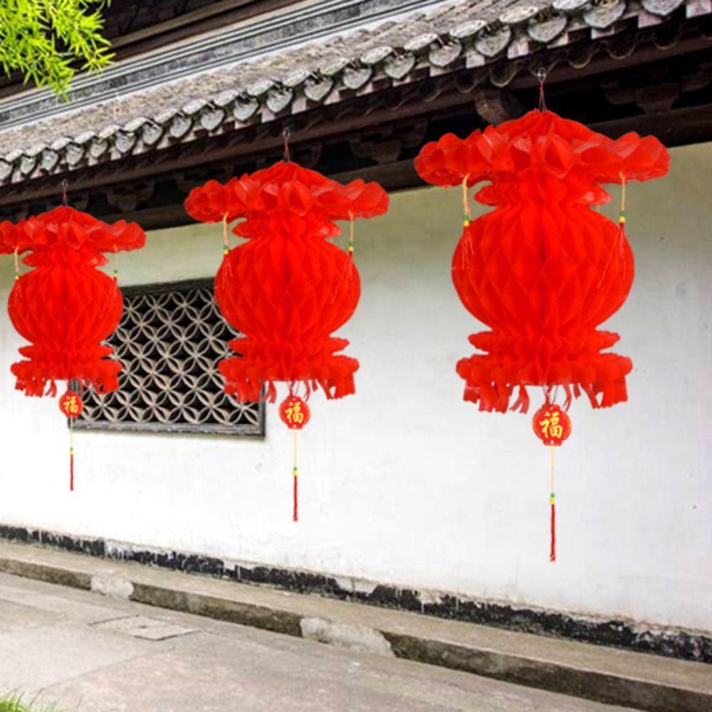 Waterproof Honeycomb Lanterns Traditional Spring Festival Pendant  Spring Festival