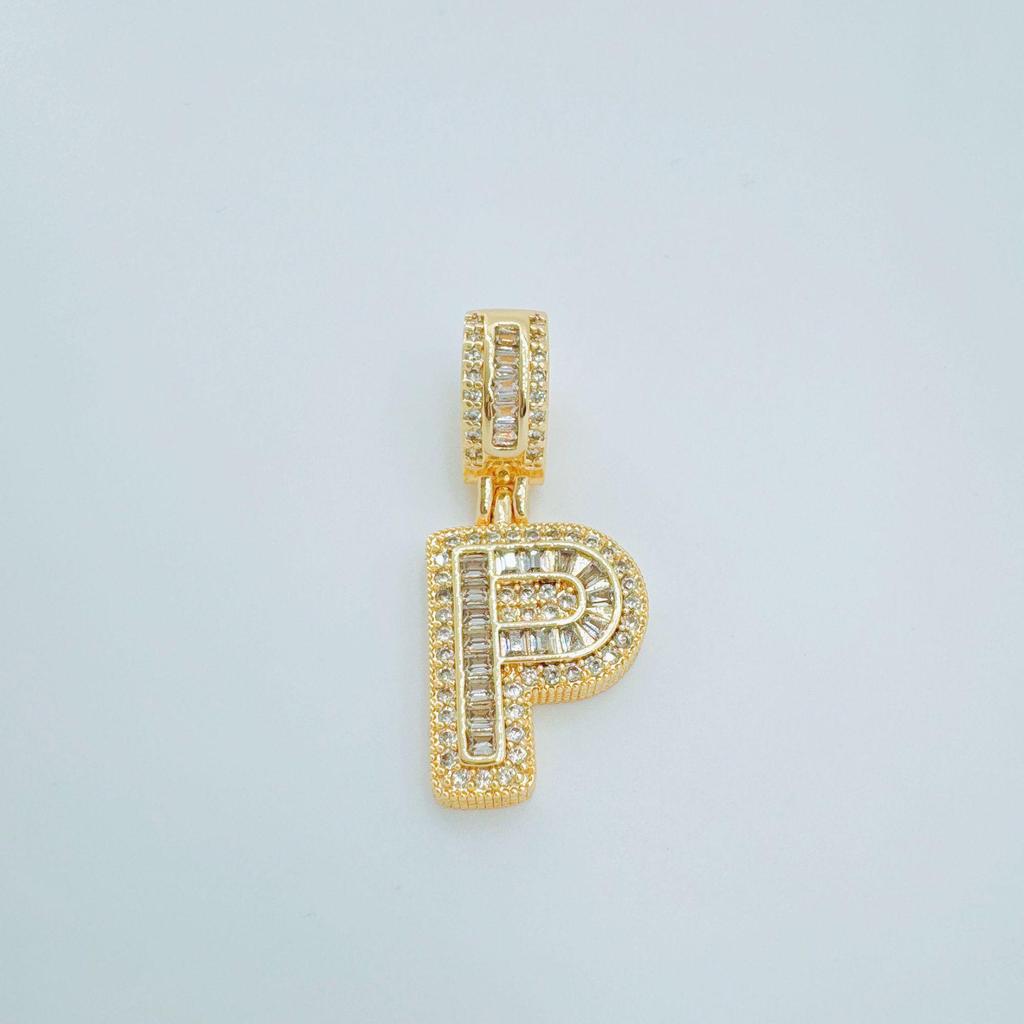 European Rock Candy Necklace: 26-Letter Pendant, Hip Hop Fashion Jewelry Accessories