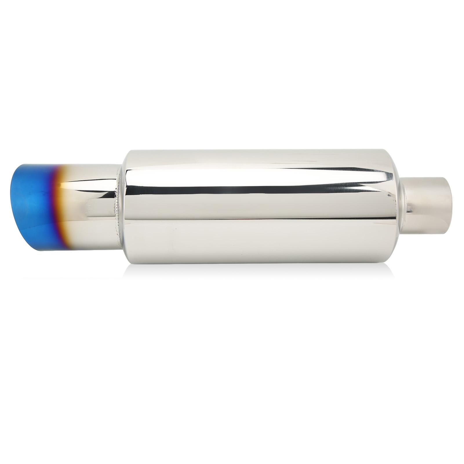 Глушитель выхлопных газов автомобиля Нержавеющая сталь Глушитель выхлопных газов 2-дюймовый вход 3-дюймовый выход Универсальный для автомобиля