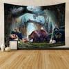 Fairy Tale Forest Tapestry Wall Hanging Fantasy Magic Mushroom Aesthetic For Kids Girls Bedroom Living Room Dorm Party Decor