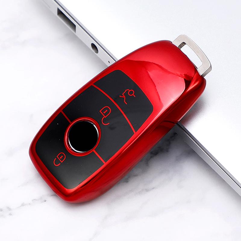 TPU Car Key Case Cover For Mercedes Benz W205 W213 W222 X167 W177 A C E S G Class GLC CLA Shell Holder Auto Keychain Protector