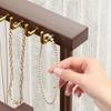 Solid Wood Jewelry Rack Counter Desktop Jewelry Display Stand Retro Walnut Color Bracelet Necklace Organizer Display Holder