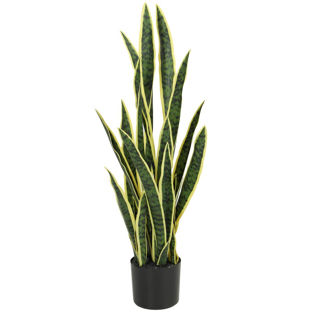 Artificial Sansevieria in Pot for Outdoors and Indoors with 21 Bendable Leaves, diameter 20x90 cm