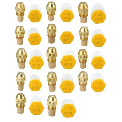 High Efficiency Metal Fuels Nozzle 80 Degree Sprays Angles Oxidation Resistant Stove Nozzle for Boilers & Heaters