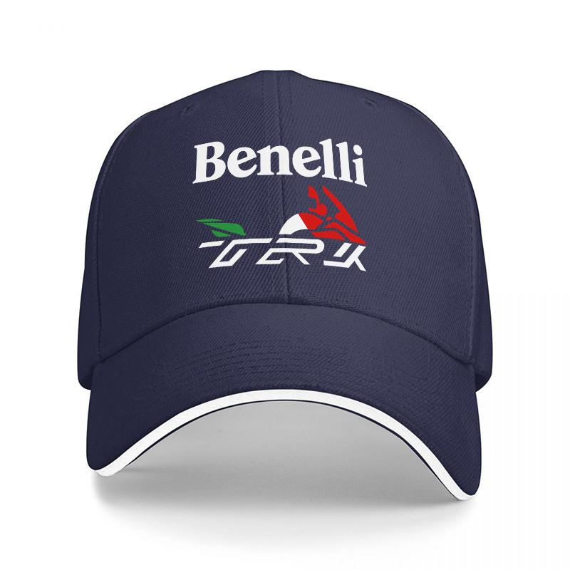 Benelli TRK Logo Vyšívaná Baseballová Čepice Černá Klasický Střih Nastavitelná Čepice pro Motocyklové Nadšence a Dobrodružné Jezdce