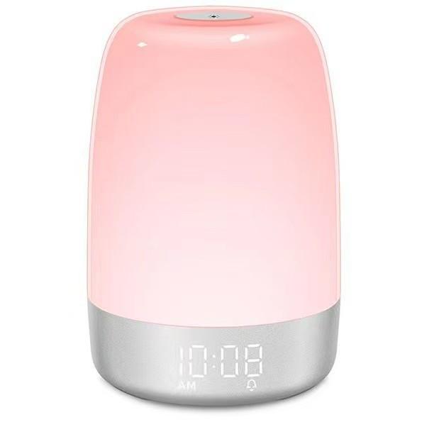 Smart Sunrise Simulation LED Alarm Clock with Colorful Night Light & Timer