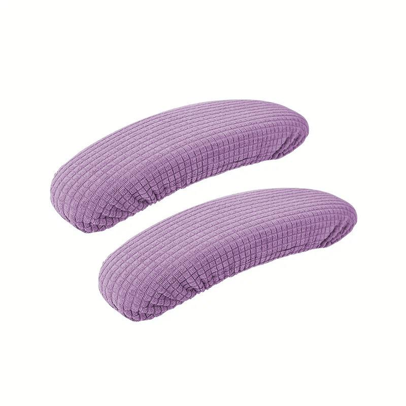 1 Pair Office Chair Armrest Covers Removable Elastic Waterproof Fabric Washable Protective Pads for Desk Chairs