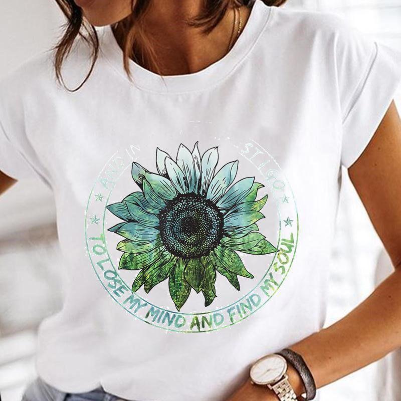 Summer Bee Animal Cartoon Cute Round Neck Pure Cotton Printed Unisexs and Womens Short Sleeved New Personalized Casual Tshirt
