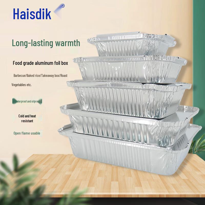 

Haisidike Disposable Aluminum Foil Food Containers 130x100x42mm (230mL) - 10 Pack