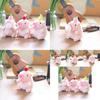 Adorable Cute Bubble Blowing Capybara Plush Toy Keychain Soft Stuffed Animal In Yellow Red Pink