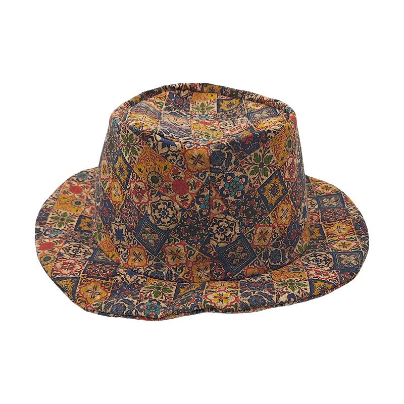 

Ковбойская шляпа от солнца с цветочной лоскутной отделкой и плоским верхом - Костюм для вечеринки и фотореквизит
