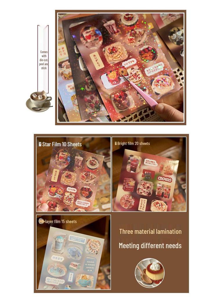 Dream Inn Japanese Retro Die-Cut Sticker Book - DIY Daily Planner Decorative Stickers