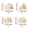 EID Puzzle Ornament DIY Castles Wood Decoration EID Craft Home Tabletop Ornament Middle East Festival Celebration Party