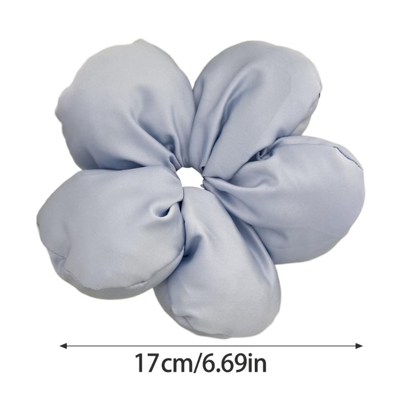 Aesthetic Scrunchies Elastic Puffy Flower Hair Rope Wedding Party Beach Headwear Big Bun Elastic Hair Tie Hair Elastic
