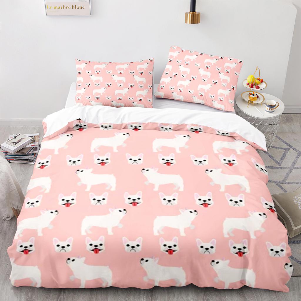 Cartoon Dog Animals Duvet Cover King Queen Size Lovely Pet Puppy Bedding Set For Kids Boys Girls Wildlife Polyester Quilt Cover