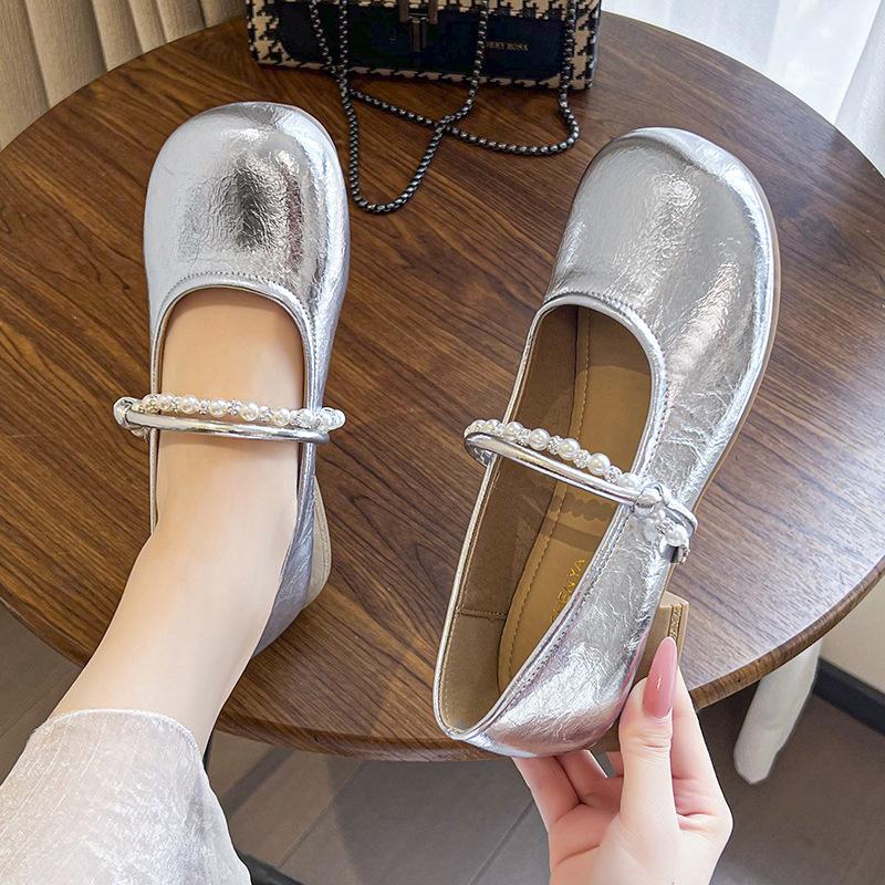Late evening breeze gentle shoes flat single shoes women's 2025 new summer Mary Jane shoes with skirts soft soles pregnant women
