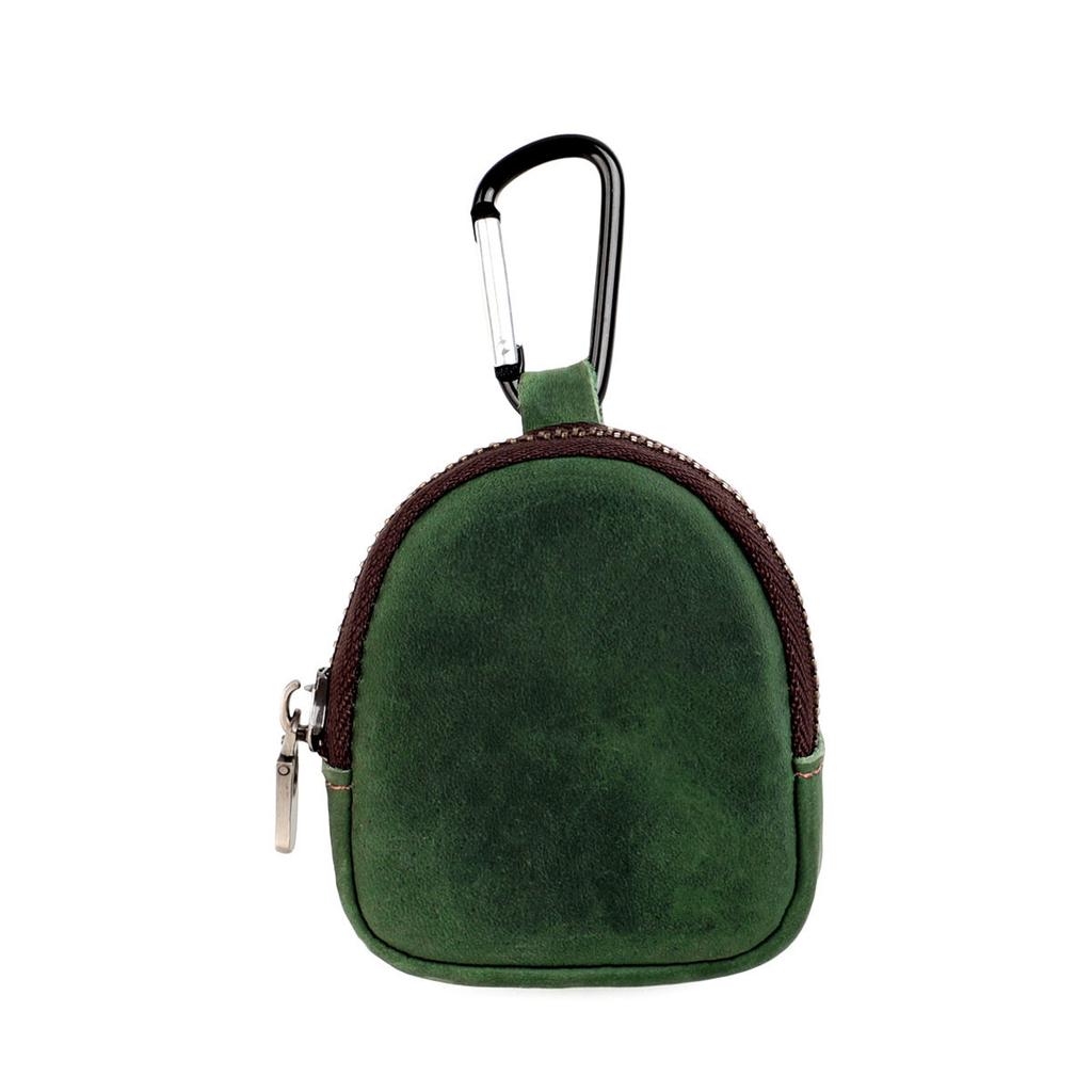 Retro Coin Bag Crazy Horse Leather Small Coins Keys Holder Zipper Pouches Bluetooth Earphone Storage Bags
