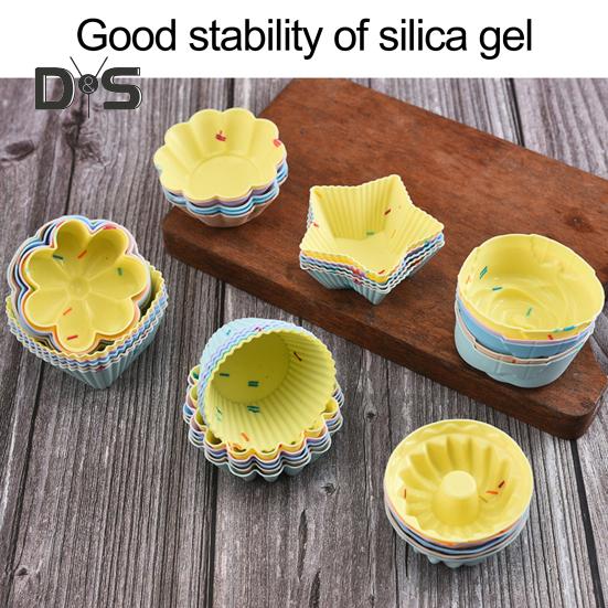 5Pcs 9 Styles Cake Mold Heat Resistant Utility Cake Decorating Muffin Cup