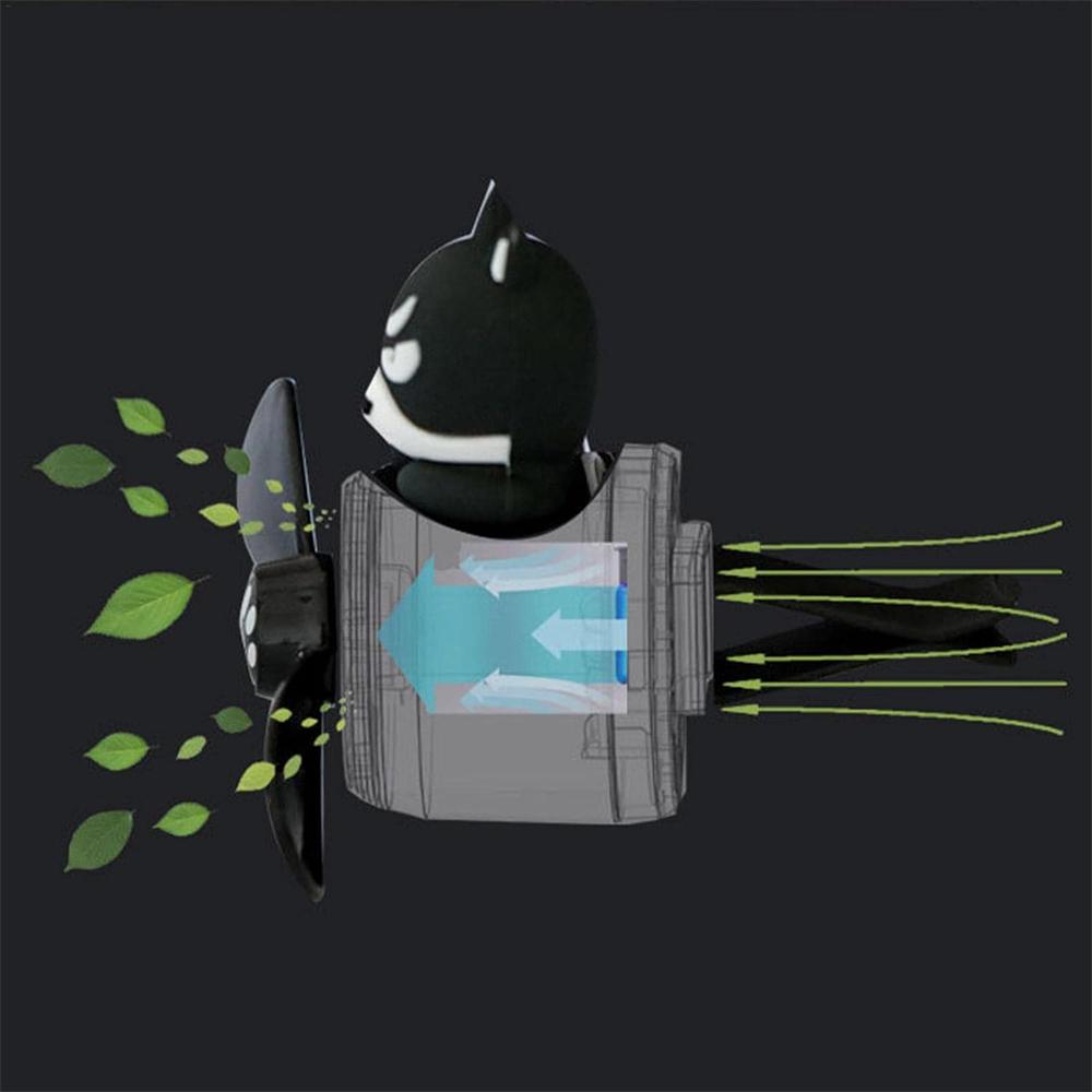 Pink Interior Car Vent Decoration Cat Duck Dog Ornament Air Vent Fan Helicopter Vehicle Blower Car Propeller Refill