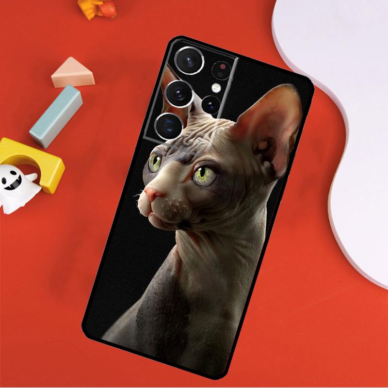 Sphynx Cat Phone Case For Samsung Galaxy S25 Ultra S24 Ultra S9 S10 S20 S21 S22 S23 Plus S24 FE Cover