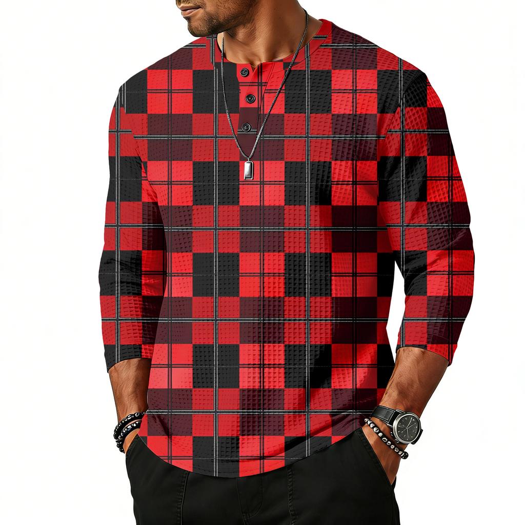 Men's Raglan Sleeve Three,quarter Sleeve Top