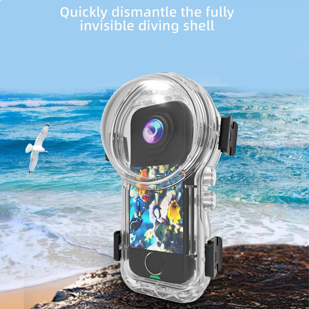 Invisible Dive Case Lens Guard Protective Cover Lens Action Camera Accessories Transparent Dive Case For X4 Air Camera
