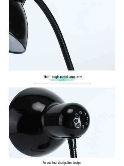 LED Eye-Friendly Desk Lamp: Minimalist Metal Reading Light for Students