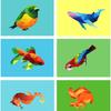 Educational Toys 3D Geometric Sticker Books Handmade Animals Sticker Book  Birthday Gift