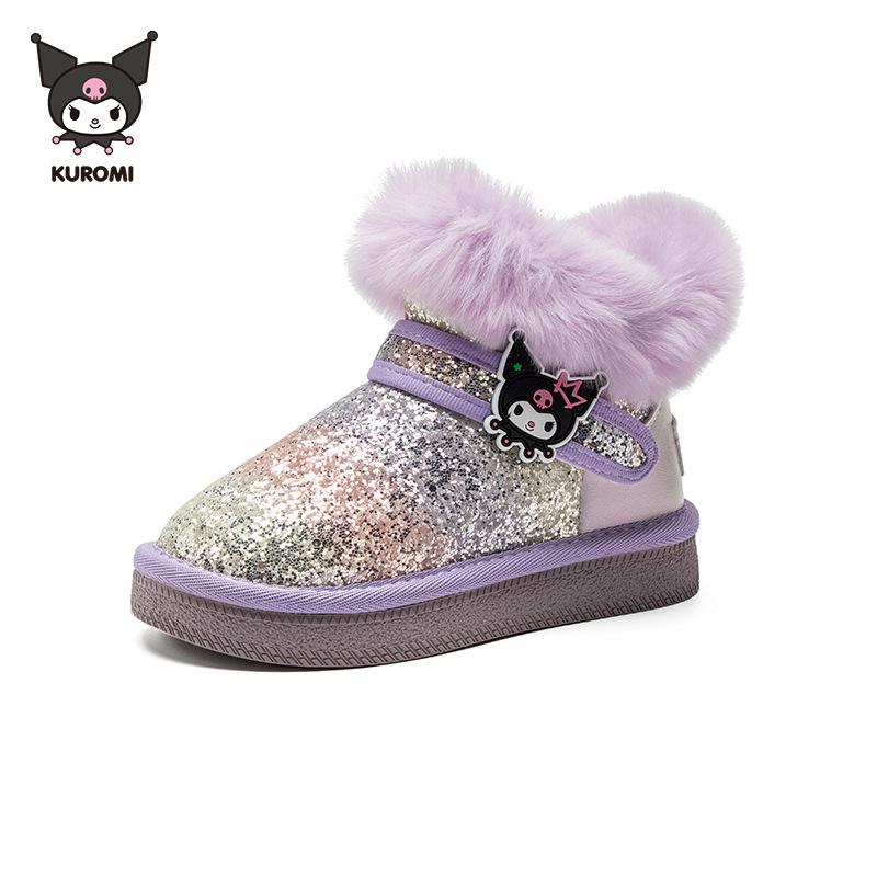 Girls  Sequined Snow Boots - 2025 Winter Velvet-Lined Princess Style for Kids 33