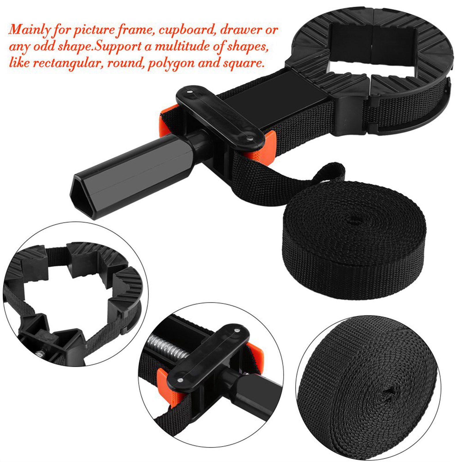 

Multi function Adjustable Corner Clamp Band Strap 4 Jaws Picture Frame Holder Woodworking Tool белый