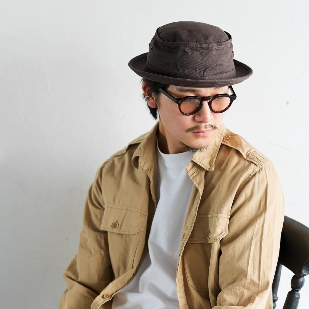 Reck Hatter Cotton Twill Pork Pie Size Twill Suitable for and All Seasons Men's Hat, L, RH-320, Brown, Spring, Summer, Fall,