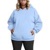 Women's Fashionable Casual Large-sized Long-sleeved Hooded Solid-color Sweatshirt