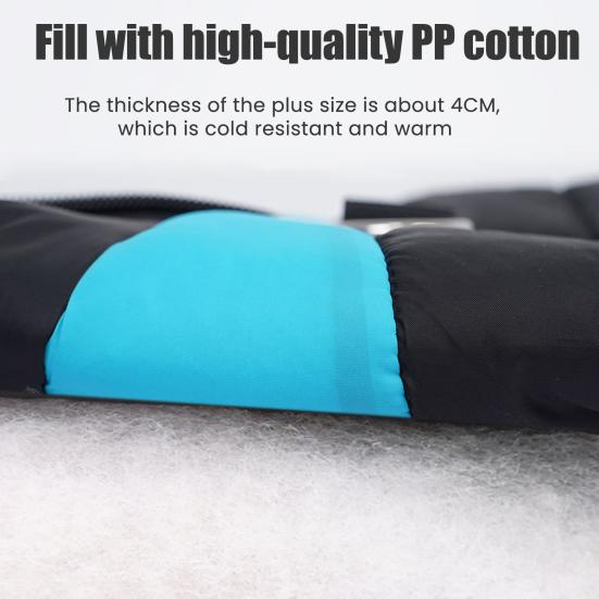 Winter Waterproof Dog Jacket Windproof Padded Pet Coat Warm Vest with Back Zipper D-rings for Small Medium Dogs Outdoor Strolls