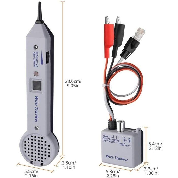 Kit de Traceur de Fil 200EP, Testeur de Circuit de Traceur de Fil Réseau Kit de Testeur de Traçage de Câble Impédance
