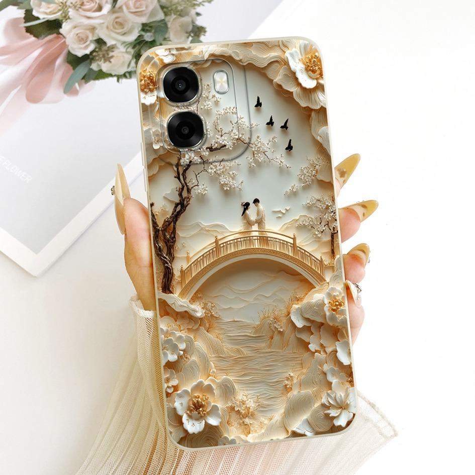 For OPPO A6t 2026 Case CPH2853 Cute Cartoon Rabbit Cat Shockproof Silicone Back Cover For OPPO A6x A6t Pro 4G A6c OPPOA6 5G Capa