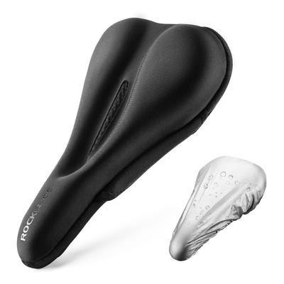 ROCKBROS Bicycle Saddle Cover with Memory Foam Extra Stays In Waterproof LED for Road Mountain and Cross Bikes Cushion, Thick, Comfortable, Place,