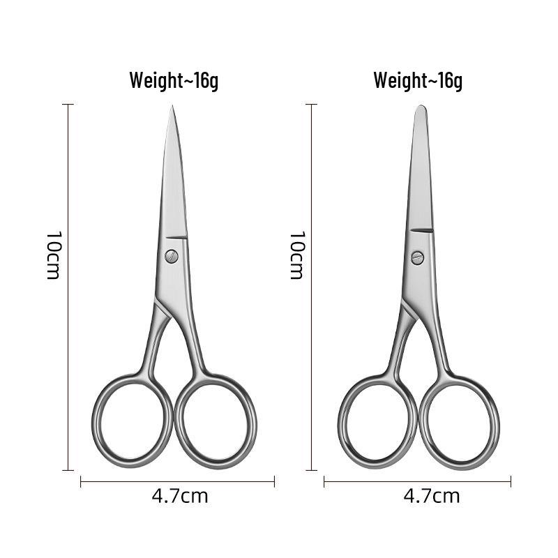 Stainless Steel Men's Beard and Eyebrow Grooming Scissors Set