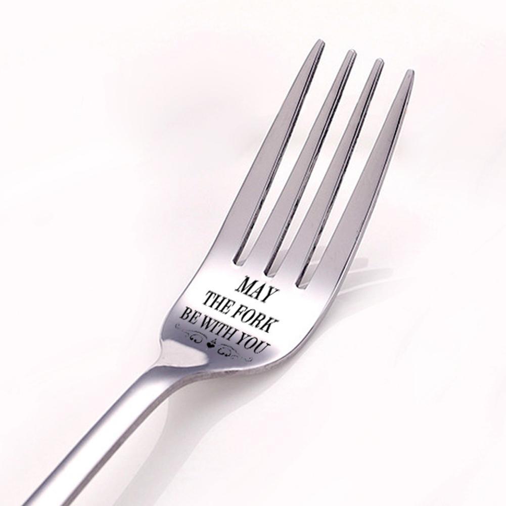 Buy Couple Love Letters Engraved Fork Valentine's Day Present Steel ...