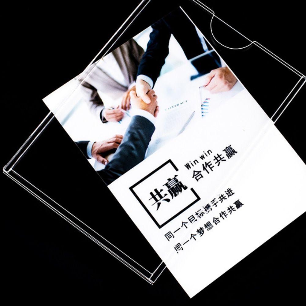 Self-Adhesive Photo Frame Clear Card Holder Durable Label Holder Supermarket