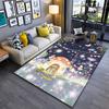Whimsical Night Forest Carpet with Animals and Mushroom House Suitable for Use As an Anti-slip for Living Room Bedroom Sofas