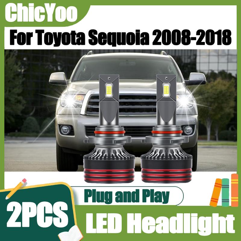 

2PCS 6000K White Super Bright 30000LM High Power Auto Headlamps 150W LED Car Headlights CSP Chips For Toyota Sequoia 2008-2018 9005/HB3