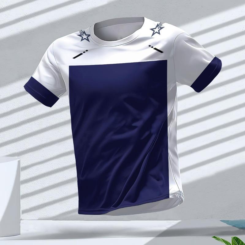 Summer Breathable Men's T Shirt Outdoor Run Fitness Sports Short Sleeve Tees Casual O-neck Oversized T-shirt Daily Top