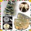 Christmas Ribbon Fairy Light LED DIY Bows String Light Tree Ornaments For Home Bows Lamp String New Year Festival Gifts 202 I7N3